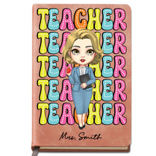 Load image into Gallery viewer, Personalized PU Leather Journal Custom Name Gift for Teachers