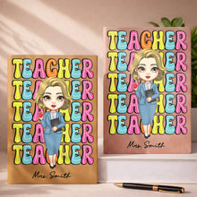 Load image into Gallery viewer, Personalized PU Leather Journal Custom Name Gift for Teachers
