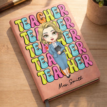Load image into Gallery viewer, Personalized PU Leather Journal Custom Name Gift for Teachers