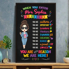 Load image into Gallery viewer, Personalized Teacher Classroom Vertical Poster Custom Name Gift