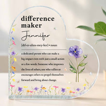 Load image into Gallery viewer, Personalized Heart Shaped Acrylic Plaque Custom Name Gift for Teacher