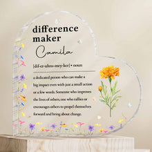 Load image into Gallery viewer, Personalized Heart Shaped Acrylic Plaque Custom Name Gift for Teacher