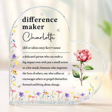 Load image into Gallery viewer, Personalized Heart Shaped Acrylic Plaque Custom Name Gift for Teacher