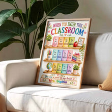 Load image into Gallery viewer, Personalized Teacher Heart Message Vertical Poster Custom Gift