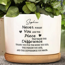 Load image into Gallery viewer, Personalized Ceramic Plant Pot Custom Message Gift for Teacher