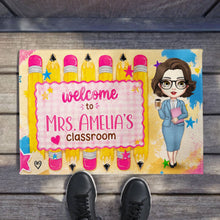 Load image into Gallery viewer, Personalized Teacher Doormat Welcome to My Classroom Gift