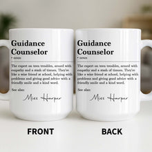 Load image into Gallery viewer, Personalized Guidance Counselor Coffee Mug Gift for Teacher