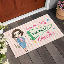 Load image into Gallery viewer, Personalized Teacher Doormat Welcome To My Classroom Gift