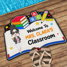 Load image into Gallery viewer, Personalized Teacher Welcome Doormat Custom Name Classroom Gift