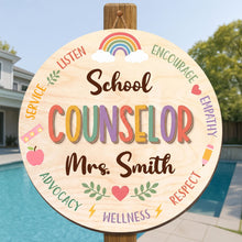Load image into Gallery viewer, Personalized Custom Wood Sign for School Counselor Office Decor