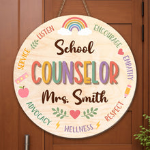 Load image into Gallery viewer, Personalized Custom Wood Sign for School Counselor Office Decor