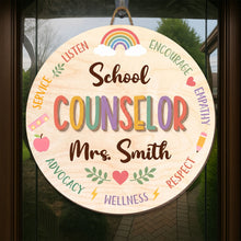 Load image into Gallery viewer, Personalized Custom Wood Sign for School Counselor Office Decor