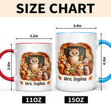 Load image into Gallery viewer, Personalized Teacher Mug Custom Name Accent Coffee Cup Gift