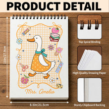 Load image into Gallery viewer, Personalized Goose Teacher Sketch Book Custom Cover Gift for Educators
