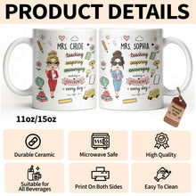 Load image into Gallery viewer, Personalized Teacher Coffee Mug Custom Name Gift for Educators