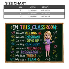 Load image into Gallery viewer, Personalized Teacher Doormat Chalkboard Design Custom Gift