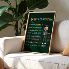 Load image into Gallery viewer, Personalized Classroom Chalkboard Poster Custom Name Gift for Teacher