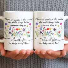 Load image into Gallery viewer, Personalized Floral Thank You Coffee Mug Custom Gift for Teacher