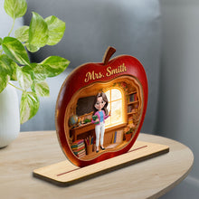 Load image into Gallery viewer, Personalized Teacher Wood Plaque Custom Name Gift Idea
