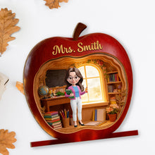 Load image into Gallery viewer, Personalized Teacher Wood Plaque Custom Name Gift Idea