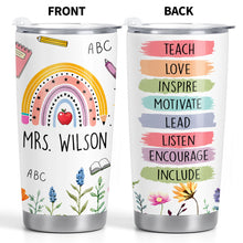 Load image into Gallery viewer, Personalized Teacher Gift 20oz Custom Stainless Steel Tumbler