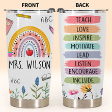 Load image into Gallery viewer, Personalized Teacher Gift 20oz Custom Stainless Steel Tumbler