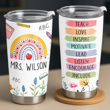 Load image into Gallery viewer, Personalized Teacher Gift 20oz Custom Stainless Steel Tumbler