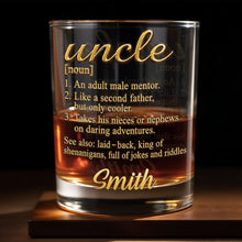 Load image into Gallery viewer, Personalized Custom Whiskey Glass Unique Gift for Uncle