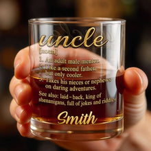 Load image into Gallery viewer, Personalized Custom Whiskey Glass Unique Gift for Uncle