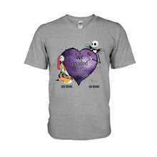 Load image into Gallery viewer, Personalized Couple T-Shirt & Hoodie Custom Names Gift