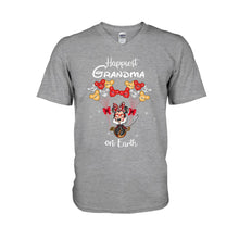 Load image into Gallery viewer, Personalized Grandma T-Shirt & Hoodie with Happiest Grandma Design