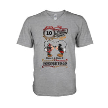 Load image into Gallery viewer, Personalized Couple T-shirt and Hoodie Custom Names Forever to Go Gift