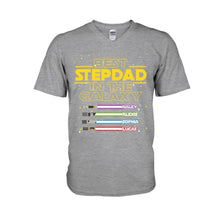 Load image into Gallery viewer, Personalized Best Stepdad In The Galaxy T-shirt & Hoodie Gift