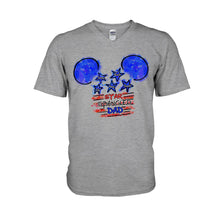Load image into Gallery viewer, Personalized Star Spangled Dad T-Shirt & Hoodie Gift for Father's Day