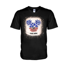 Load image into Gallery viewer, Personalized Stars And Stripes Mouse Ears T-Shirt & Hoodie for Independence Day