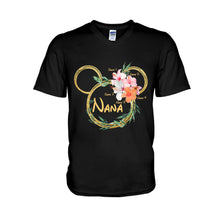 Load image into Gallery viewer, Personalized Floral Mouse Ears T-Shirt for Grandma - Custom Nana Gift