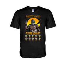 Load image into Gallery viewer, Personalized Best Dad In The Galaxy T-shirt & Hoodie Gift