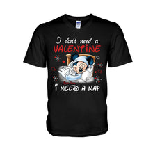 Load image into Gallery viewer, Personalized Valentine T-shirt with Mickey Mouse Design for Her