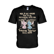 Load image into Gallery viewer, Personalized Couple Ohana T-Shirt & Hoodie Custom Names Gift