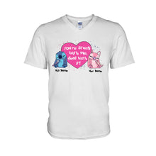 Load image into Gallery viewer, Personalized Couple T-shirt and Hoodie You're Stuck With Me Gift