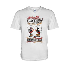 Load image into Gallery viewer, Personalized Couple T-shirt and Hoodie Custom Names Forever to Go Gift