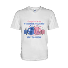 Load image into Gallery viewer, Personalized Baecation Couple T-Shirt and Hoodie Custom Names Gift