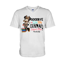 Load image into Gallery viewer, Personalized Teacher T-Shirt and Hoodie Goodbye Suntan Hello Lesson Plan Gift