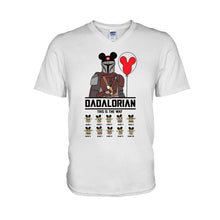 Load image into Gallery viewer, Personalized DADALORIAN T-Shirt & Hoodie Gift for Dad