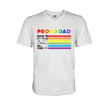 Load image into Gallery viewer, Personalized Proud Dad LGBT Support T-shirt & Hoodie Gift