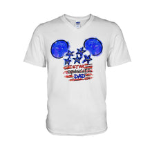 Load image into Gallery viewer, Personalized Star Spangled Dad T-Shirt & Hoodie Gift for Father's Day