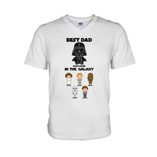 Load image into Gallery viewer, Personalized Best Dad In The Galaxy T-Shirt & Hoodie Gift for Father's Day