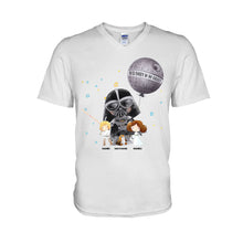 Load image into Gallery viewer, Personalized Best Dad in the Galaxy T-Shirt & Hoodie for Father's Day