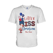 Load image into Gallery viewer, Personalized Independence Day Little Miss T-Shirt and Hoodie Custom Name Gift