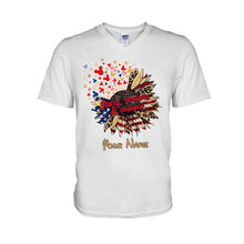 Load image into Gallery viewer, Personalized Independence Day T-Shirt & Hoodie with American Flag Design